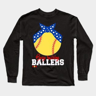 Raising Ballers Softball Player Long Sleeve T-Shirt